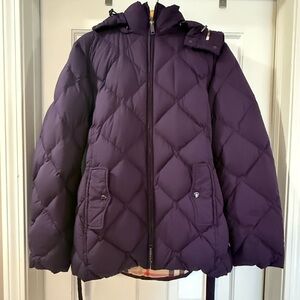 Burberry Deep Purple Puffer Jacket